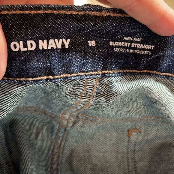 Old Navy High Rise Slouchy Straight Secret Slim Pockets size 18 plus size - Picture 6 of 9